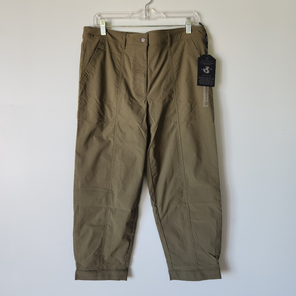 NWT $298 Anatomie Chantal Cropped Women's Travel Hiking Pants Large